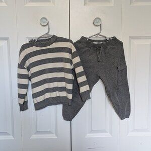 Zara Boys Sweater Set 4T- Gray
